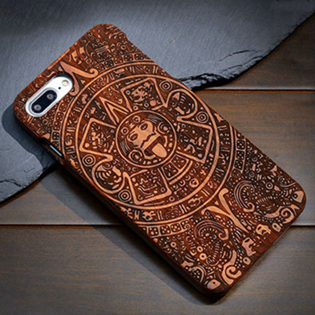 Wood Case For Samsung Galaxy S5 S6 S7 S8 S9 Edge Plus Note 3 8 9 Celular Phone Cases Cover 100% Natural Bamboo Carving Fundas