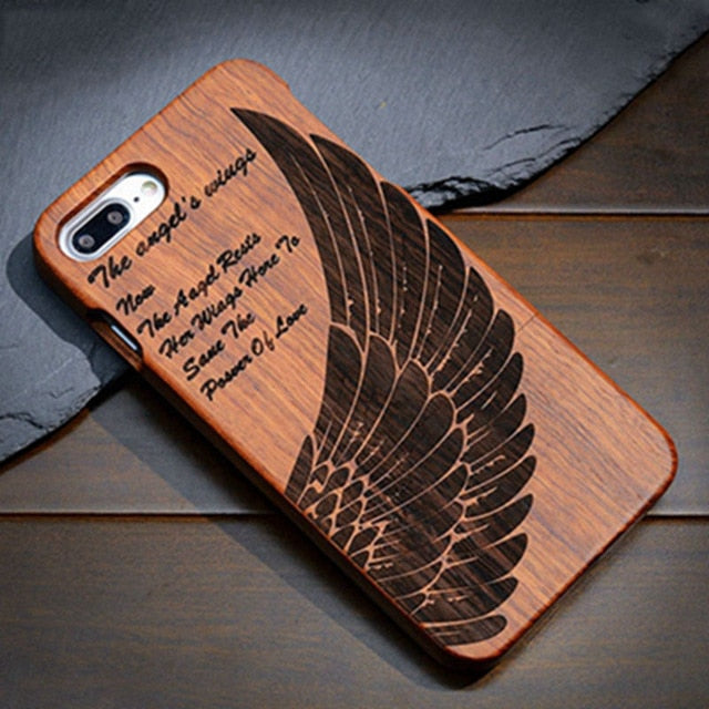 Wood Case For Samsung Galaxy S5 S6 S7 S8 S9 Edge Plus Note 3 8 9 Celular Phone Cases Cover 100% Natural Bamboo Carving Fundas
