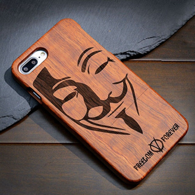 Full Wood Case For Samsung Galaxy Note 9 8 S5 S6 S7 S8 S9 Edge Plus Phone Cover 100% Natural Bamboo Handmade Carving Cases