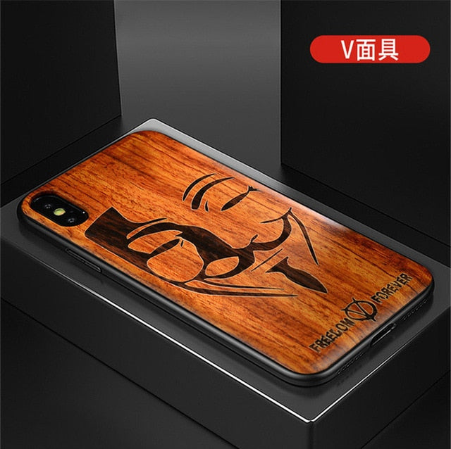 2019 New For iPhone XS Max Case Slim Wood Back Cover TPU Bumper Case For iPhone X XR iPhone XS Phone Cases