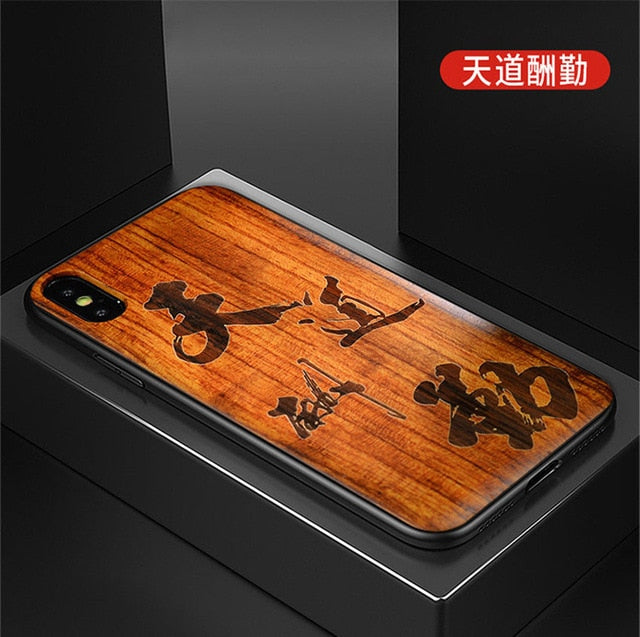2019 New For iPhone XS Max Case Slim Wood Back Cover TPU Bumper Case For iPhone X XR iPhone XS Phone Cases