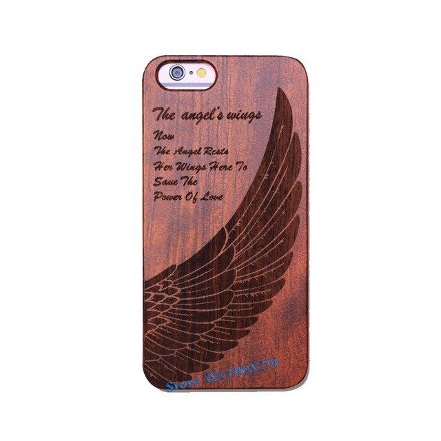 Rejaski Brand Abstract Maya Totem Rose Flower Original Bamboo Wood Case For Iphone 7 7Plus 5 5S SE 6 6S Plus Phone Cover Tiger