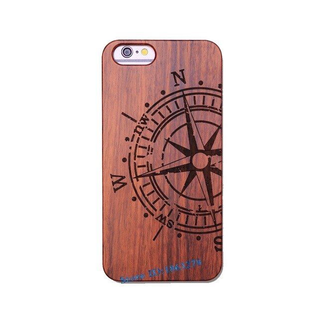 Rejaski Brand Abstract Maya Totem Rose Flower Original Bamboo Wood Case For Iphone 7 7Plus 5 5S SE 6 6S Plus Phone Cover Tiger