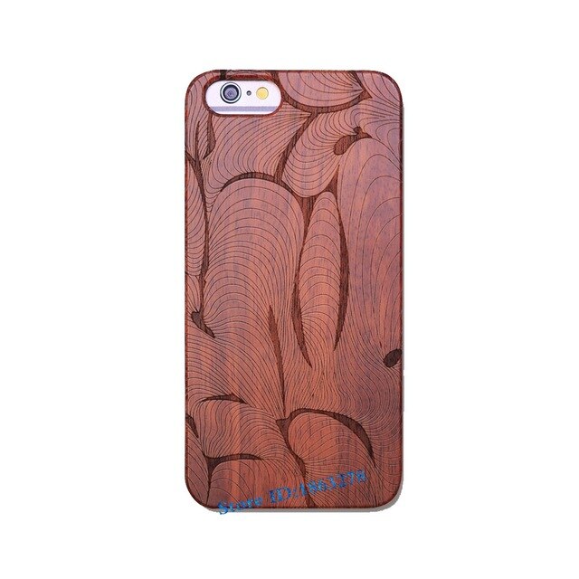 Rejaski Brand Abstract Maya Totem Rose Flower Original Bamboo Wood Case For Iphone 7 7Plus 5 5S SE 6 6S Plus Phone Cover Tiger