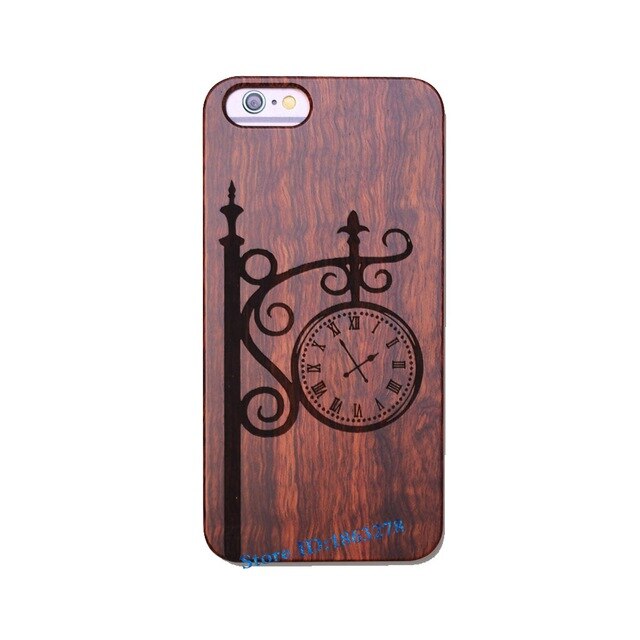 Rejaski Brand Abstract Maya Totem Rose Flower Original Bamboo Wood Case For Iphone 7 7Plus 5 5S SE 6 6S Plus Phone Cover Tiger