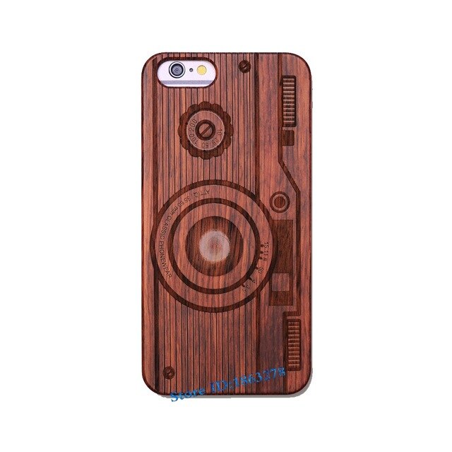 Rejaski Brand Abstract Maya Totem Rose Flower Original Bamboo Wood Case For Iphone 7 7Plus 5 5S SE 6 6S Plus Phone Cover Tiger