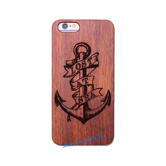 Rejaski Brand Abstract Maya Totem Rose Flower Original Bamboo Wood Case For Iphone 7 7Plus 5 5S SE 6 6S Plus Phone Cover Tiger