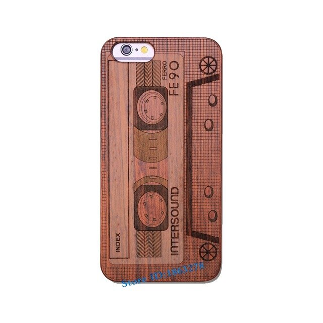 Rejaski Brand Abstract Maya Totem Rose Flower Original Bamboo Wood Case For Iphone 7 7Plus 5 5S SE 6 6S Plus Phone Cover Tiger