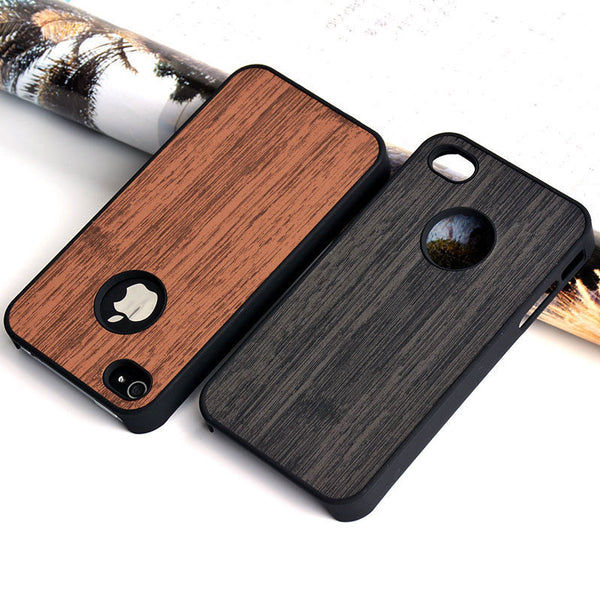 Case for iphone 4 4s funda wood Bamboo pattern leather skin hard plastic classical Vintage phone cover for iphone 4s case coque