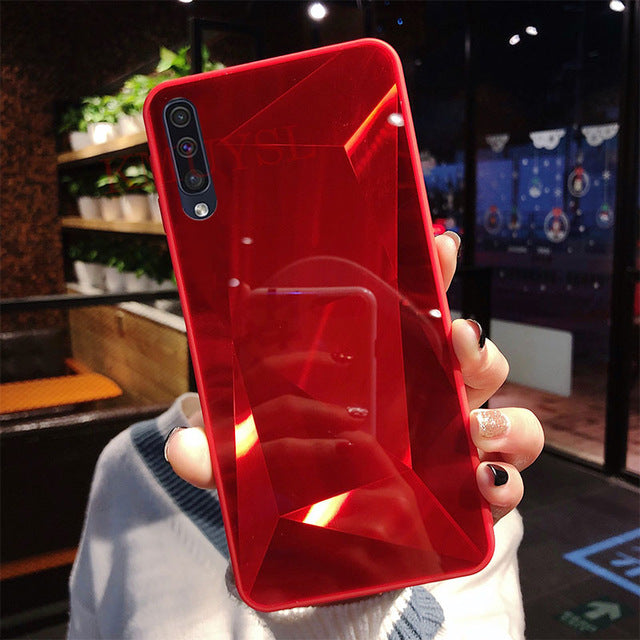 For Samsung Galaxy A50 Case Luxury Diamond Mirror Glossy Cover For Samsung M30 A10 A20 A30 A40 A60 A70 A80 S10 Note 10 Plus Case