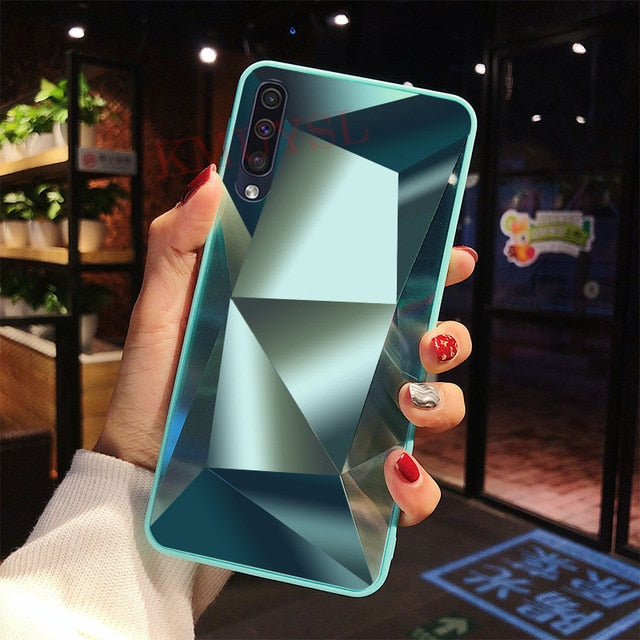 For Samsung Galaxy A50 Case Luxury Diamond Mirror Glossy Cover For Samsung M30 A10 A20 A30 A40 A60 A70 A80 S10 Note 10 Plus Case