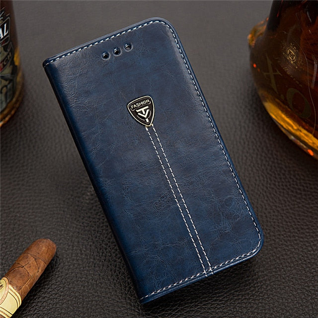Tikitaka Flip Leather Phone Case For iPhone11 X XR XS MAX 11Pro 8Plus Wallet Card Slots Cases Soft Cover For iPhone 7 6 6s Plus