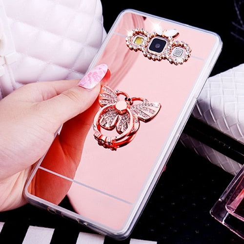 Mirror Case Soft TPU Gel Luxury Cover For Samsung Galaxy S10 S9 S8 Plus Acrylic Coque Note 8 5 J2 Prime J3 J4 J5 J6 J7 2016 2017