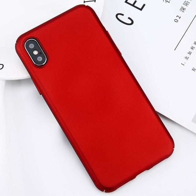 USLION For iPhone 11 Pro Max X Xs Max XR 8 7 Plain Phone Case Frosted Hard PC Back Cover For iPhone 8 7 6 6S Plus 5 5S SE Cases