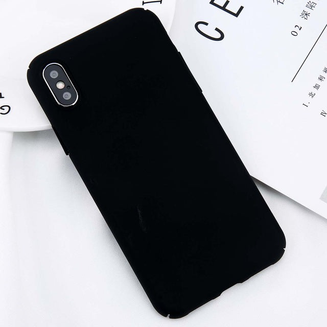 USLION For iPhone 11 Pro Max X Xs Max XR 8 7 Plain Phone Case Frosted Hard PC Back Cover For iPhone 8 7 6 6S Plus 5 5S SE Cases