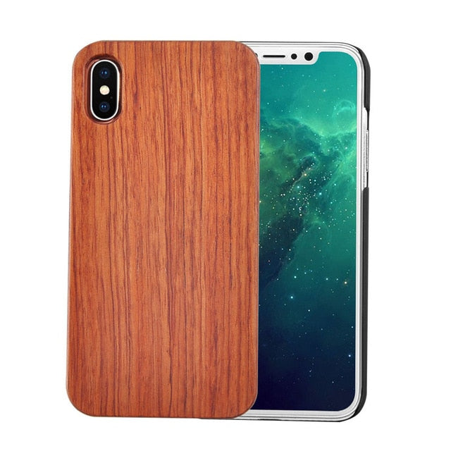 Karstadt Natural Wooden Bamboo Protector Hard Case Cover PC Bumper For iPhone 11 Pro X XR XS Max 5 5S SE 8 Plus 6 6S 8 7 Plus