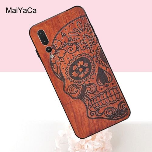 MaiYaCa Bamboo Wood Pattern Skull Case For Huawei P20 P30 Lite Pro P Smart Mate 20 10 Lite Honor 20 8X Nova 3I Y9 Y7 Prime 2018