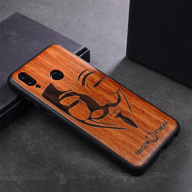 2019 New Huawei Honor 8x Case Slim Wood Back Cover TPU Bumper Case For Huawei Honor 8x Phone Cases Honor-8x
