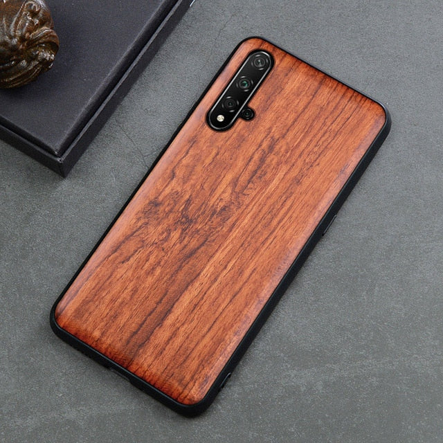 New Carved Skull Elephant Wood Phone Case For Huawei Honor 20 Pro Honor 10 9x 8x Honor View 20 10 Silicon Wooden Case Cover