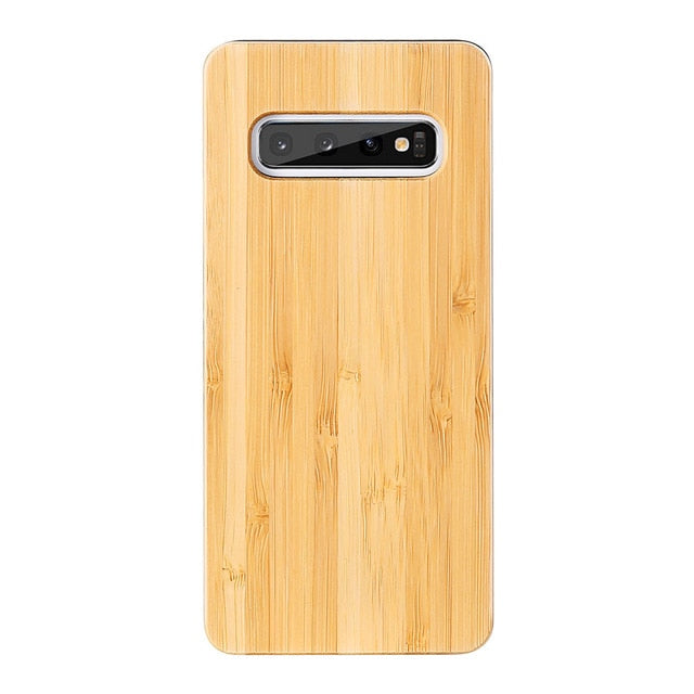 KISSCASE Real Wood Case For Samsung Galaxy S10 S9 S8 Plus Natural Bamboo Case For Samsung Galaxy S7 Edge S8 S10 Plus S10 e Cover