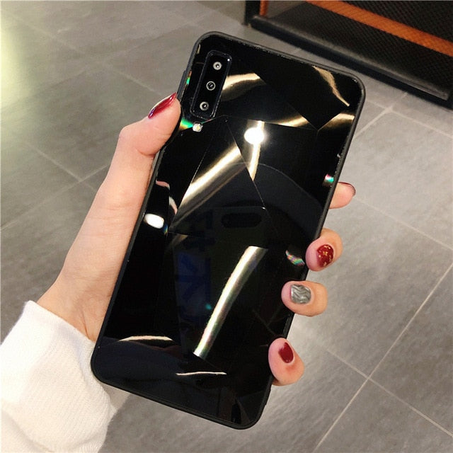 3D Diamond prism holographic laser Case For Samsung A10 A20 A30 A50 A70 A90 M20 A7 A9 2018 S10 Plus Note 10 Soft edge Phone Case