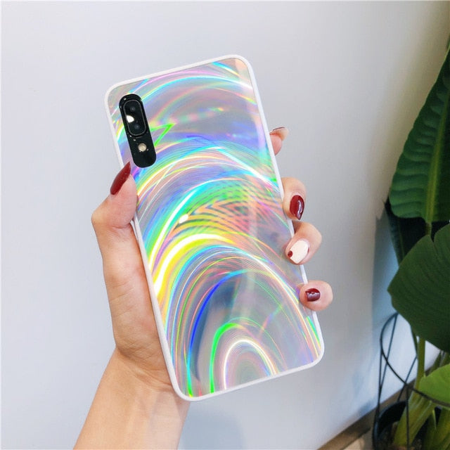 3D Diamond prism holographic laser Case For Samsung A10 A20 A30 A50 A70 A90 M20 A7 A9 2018 S10 Plus Note 10 Soft edge Phone Case