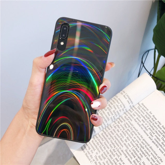 3D Diamond prism holographic laser Case For Samsung A10 A20 A30 A50 A70 A90 M20 A7 A9 2018 S10 Plus Note 10 Soft edge Phone Case