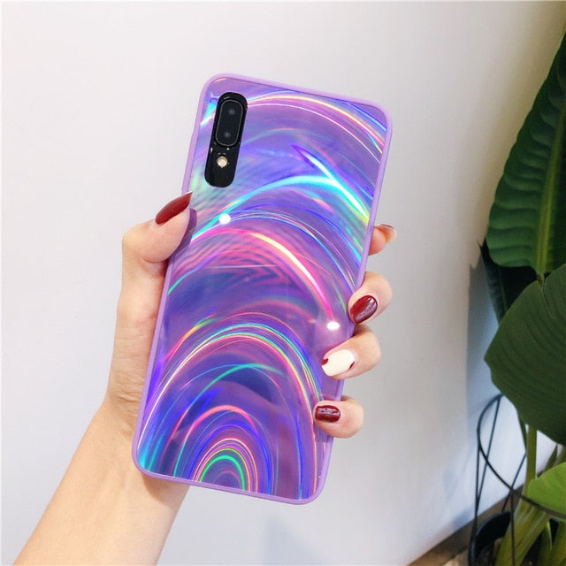 3D Diamond prism holographic laser Case For Samsung A10 A20 A30 A50 A70 A90 M20 A7 A9 2018 S10 Plus Note 10 Soft edge Phone Case