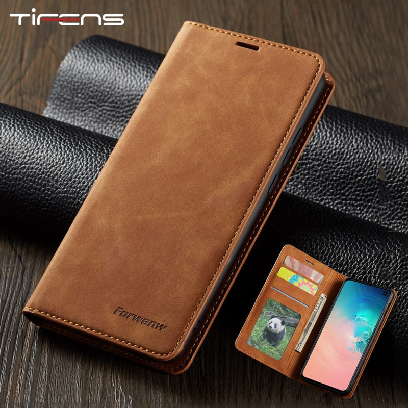 Leather Flip A50 A60 A70 A40 A30 A20 A10 A51 A71 Case For Samsung S9 S8 S7 Edge S10 J4 J6 Plus A7 A8 2018 Note 9 10 Magnet Cover