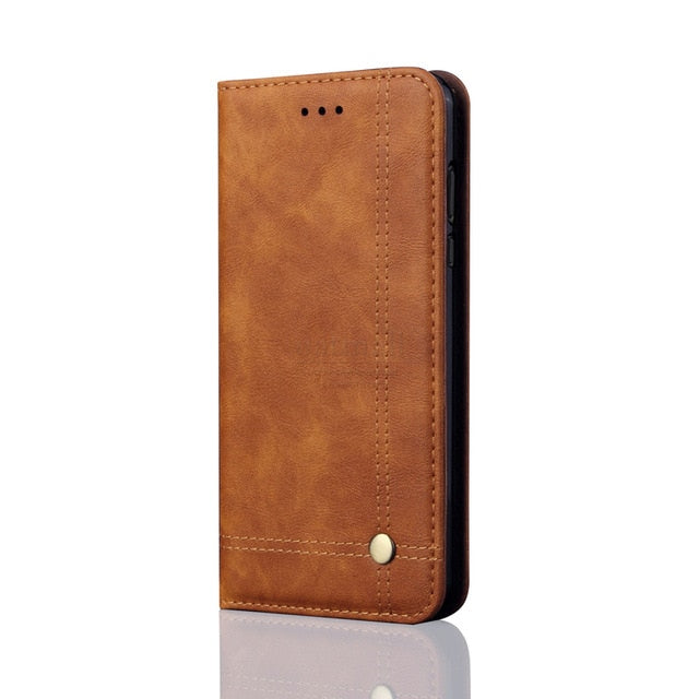Luxury Retro Slim Leather Flip Cover For Xiaomi Redmi Note 8 / 8T / 8 Pro Case Wallet Card Stand Magnetic Book Cover Phone Case