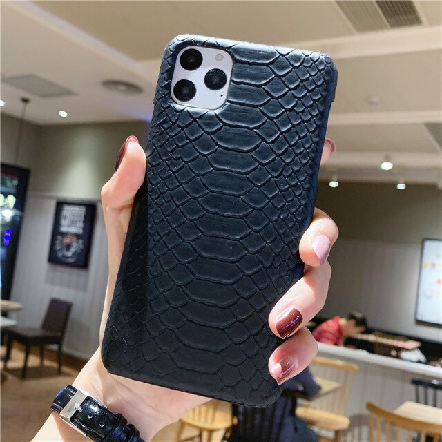 Snake Skin PU Leather Cover for iPhone 11 pro 6 6s Plus 7 7Plus 8 8Plus X XR XS Max Phone Case Crocodile Texture Coque Fundas