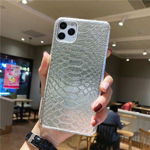 Snake Skin PU Leather Cover for iPhone 11 pro 6 6s Plus 7 7Plus 8 8Plus X XR XS Max Phone Case Crocodile Texture Coque Fundas
