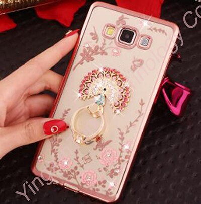 Luxury Flower Soft TPU Silicone Ring Holder Phone Case For Samsung Galaxy J4 J6 Plus J1 2016 J3 J5 J7 J2 Prime Pro Grand Cover