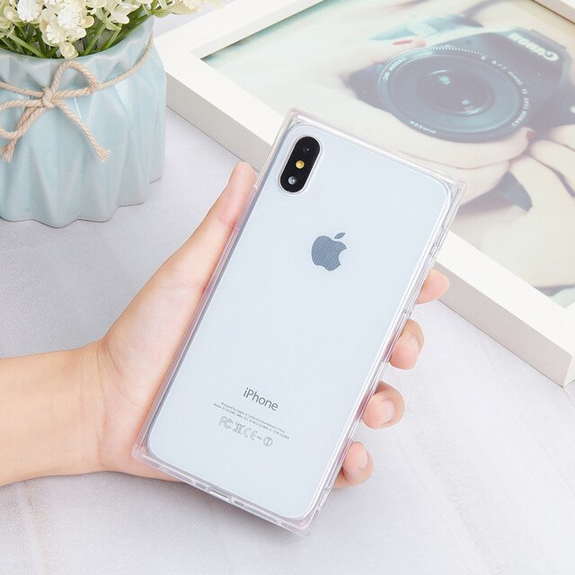 For Iphone 11 Pro Bling Square Glitter Clear Phone Case for Iphone X XS Max XR  8 7 Pluse 6 6S Case Clear Soft TPU Back Cover