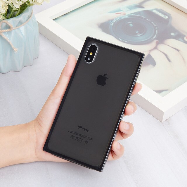 For Iphone 11 Pro Bling Square Glitter Clear Phone Case for Iphone X XS Max XR  8 7 Pluse 6 6S Case Clear Soft TPU Back Cover