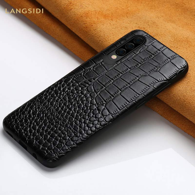 Genuine Leather mobile phone case for Samsung galaxy A50 A70 S10 S7 S8 S9 Plus A8 A7 2018 Note 10 Plus 360 Full protective cover