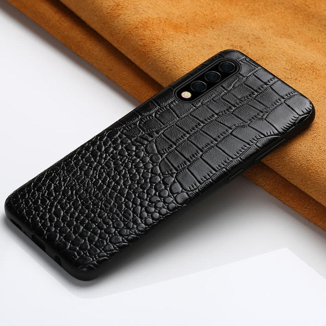 Genuine Leather mobile phone case for Samsung galaxy A50 A70 S10 S7 S8 S9 Plus A8 A7 2018 Note 10 Plus 360 Full protective cover