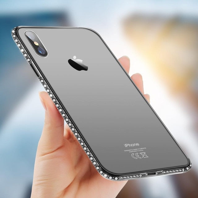 KJOEW Phone Case For iPhone 7 X XR XS MAX 8 6 6s Plus 11 Pro Max Bling Diamond Transparent Crystal Soft TPU Back Cover Cases
