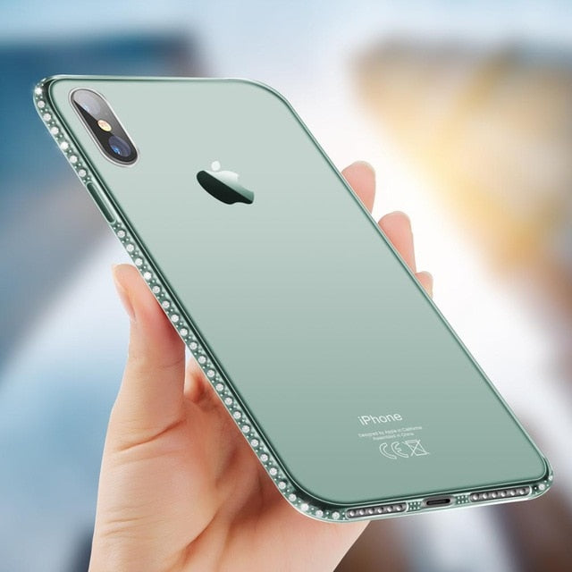 KJOEW Phone Case For iPhone 7 X XR XS MAX 8 6 6s Plus 11 Pro Max Bling Diamond Transparent Crystal Soft TPU Back Cover Cases