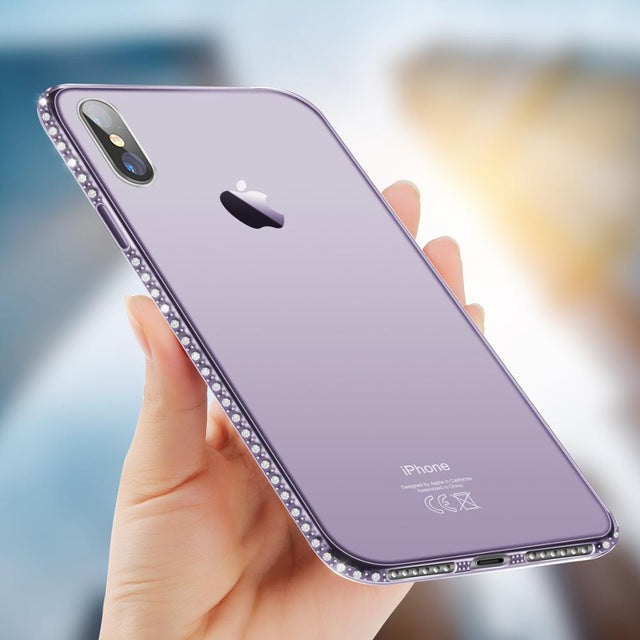 KJOEW Phone Case For iPhone 7 X XR XS MAX 8 6 6s Plus 11 Pro Max Bling Diamond Transparent Crystal Soft TPU Back Cover Cases