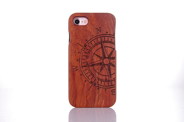 LYBALL Wooden Phone Case 100% Handmade Natural Real Wood Bamboo Hard Cover for Apple iPhone X XR XS MAX 8 7 Plus 6 6S Plus 5S SE