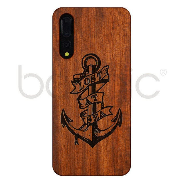 Unique Huawei P20 Pro Case P20pro Wood Bamboo PC Hard Protective Shell Case For Huawei P20 Lite Phone Accessories