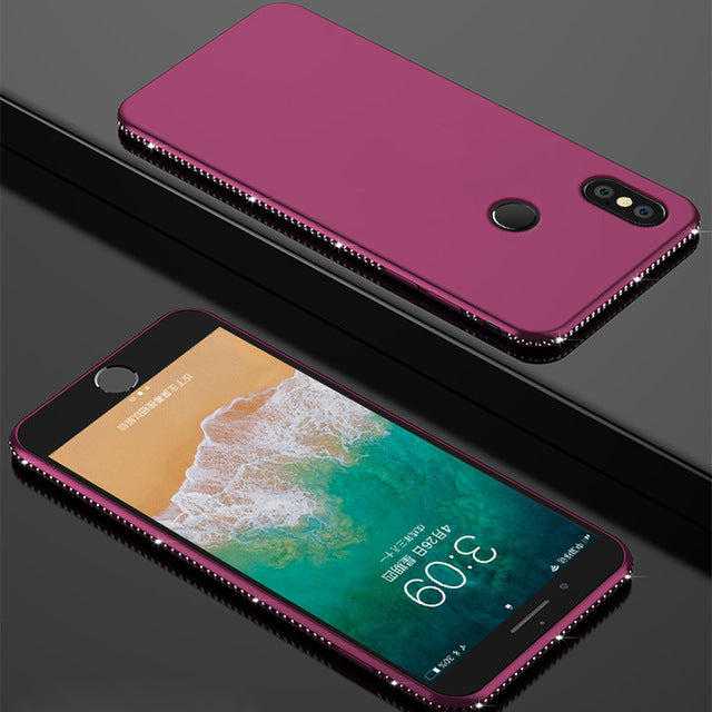 Hot Diamond Silicone Case for Xiaomi Pocophone F1 Redmi 4A 6 6A S2 5A Plus A Prime Note 4X 4 Pro Mi Max 3 A1 A2 Lite With Ring