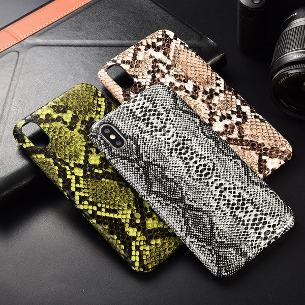 Snake Skin PU Leather Cover for iPhone 6 6s Plus 7 7Plus 8 8Plus X XR XS Max Phone Case Crocodile Texture Soft Coque Fundas