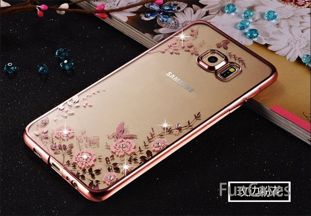 Bling Diamond Clear Case for Samsung S8 S9 A8 A6 J4 J6 plus A7 2018 Silicone TPU Cover Fundas For Note 9 8 J3 J5 J7 A5 A3 S7 S6