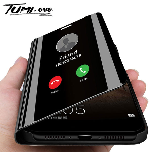 Smart Mirror Flip Phone Case For Xiaomi Mi 9 SE 8 A1 A2 Lite 5X 6X Clear View Cover for Redmi Note 7 6 5 Pro 4 4A 4X 6A 5A Prime