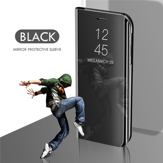 Smart Mirror Flip Phone Case For Xiaomi Mi 9 SE 8 A1 A2 Lite 5X 6X Clear View Cover for Redmi Note 7 6 5 Pro 4 4A 4X 6A 5A Prime